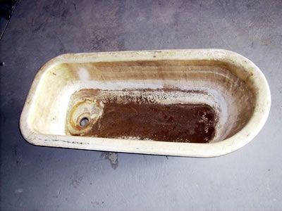 Before: a freestanding bath